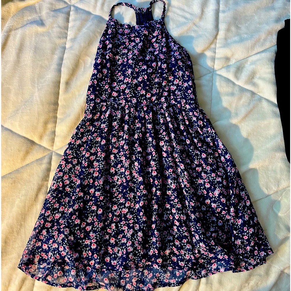 Abercrombie, girls dress. Blue flowers, size 7/8.